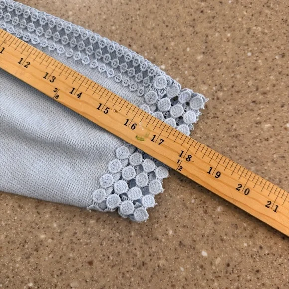 Talbots Soft blue/green Knit Top size Large - Picture 5 of 7